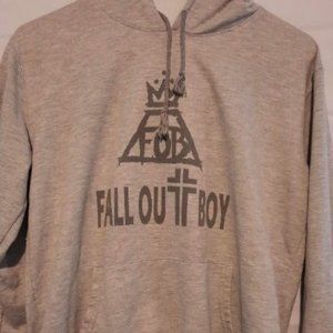 Fall Out Boy Gray Hoodie Win-ing Brand Unisex Kid Young Adult Large Light Weight
